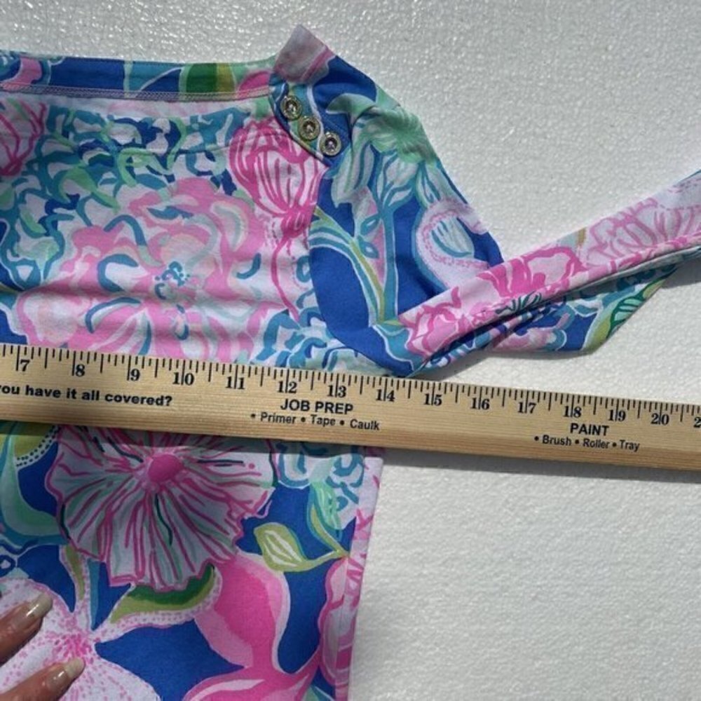 Lilly Pulitzer Sophie Peony For Your Thoughts Dress XXS Pink Blue Floral SPF - Picture 7 of 10